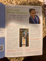 Q&A feature about Thompson in the Transplant Games of America magazine.